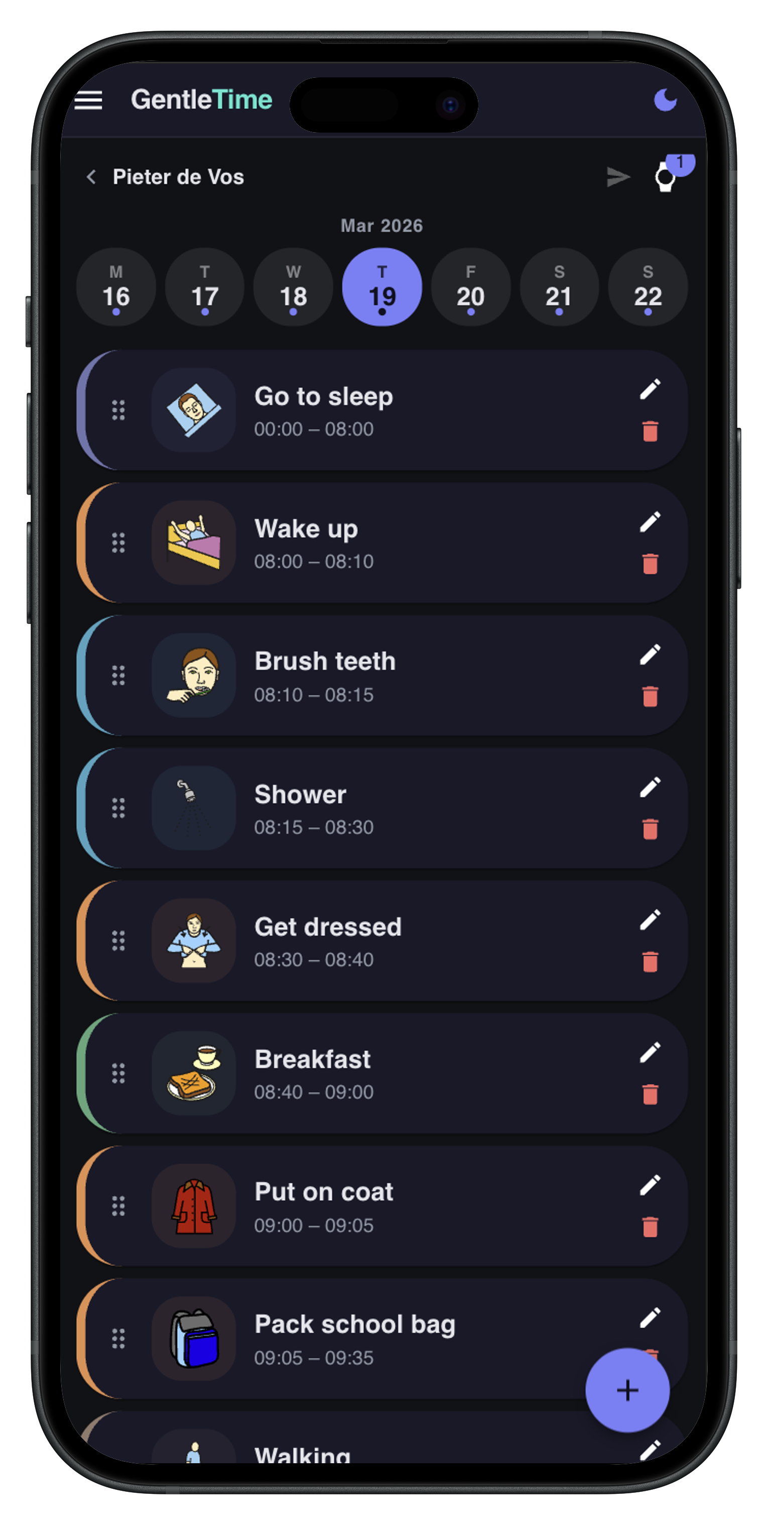 GentleTime on iPhone